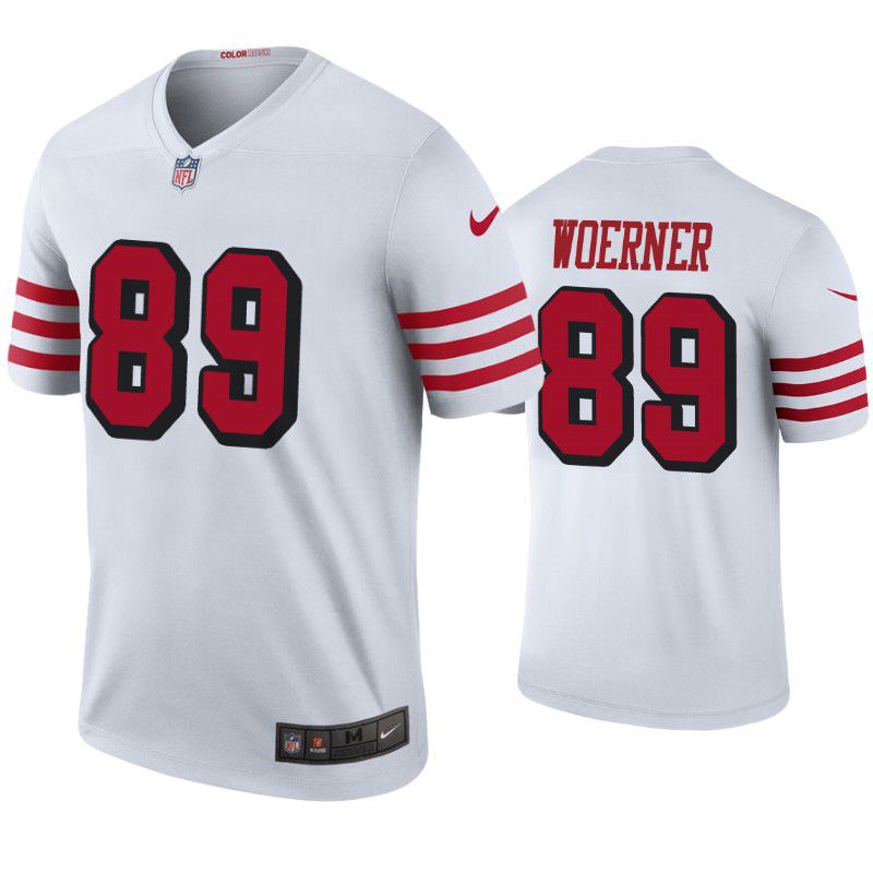 Men San Francisco 49ers 89 Charlie Woerner Nike White Color Rush Legend Player NFL Jersey